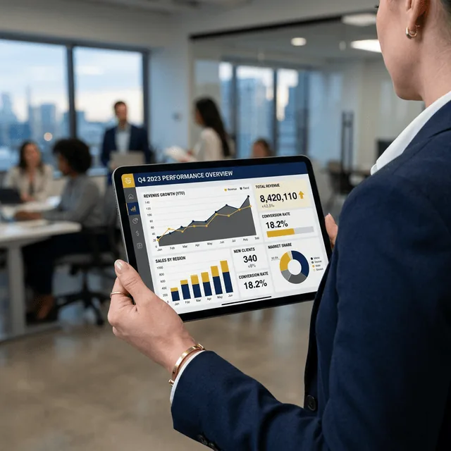 Analyse-Dashboard mit Vertriebskennzahlen